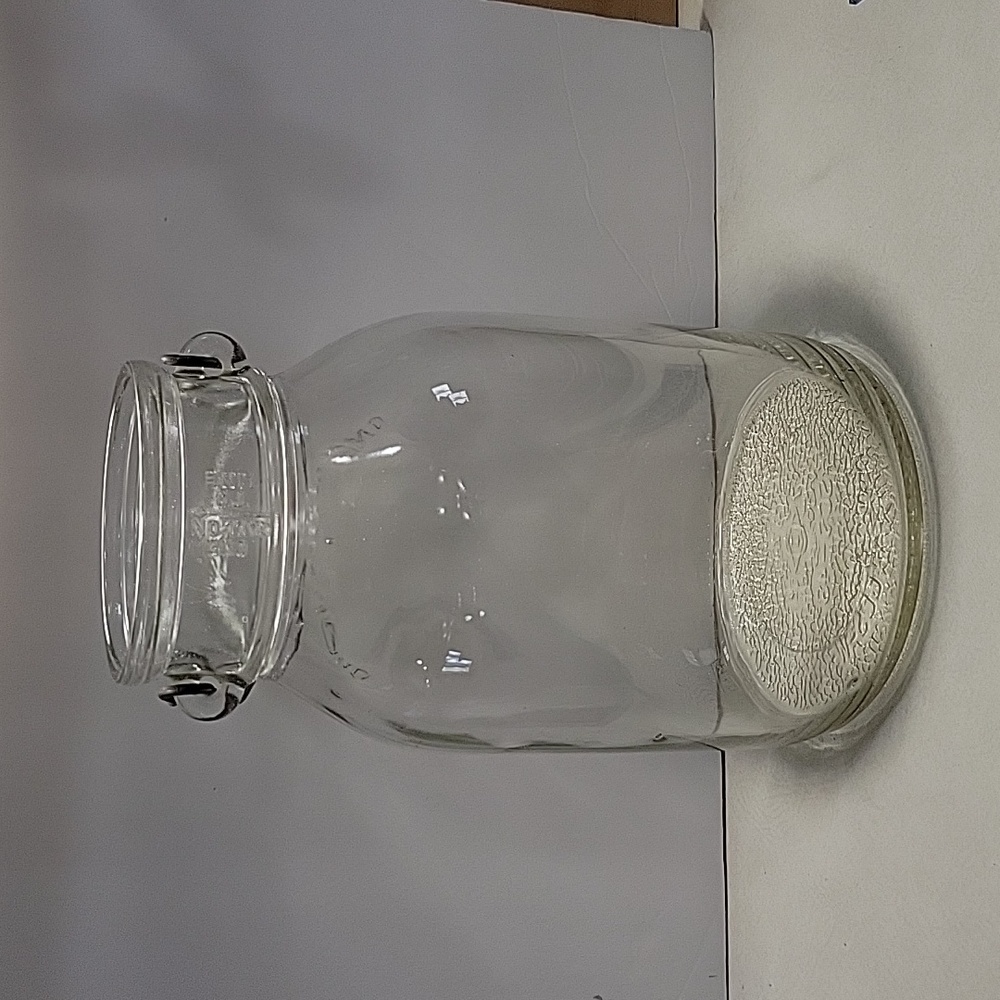 Vintage glass gallon milk jar